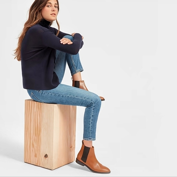 Everlane | Brown Leather Ankle Boots 7.5 - Picture 2 of 13